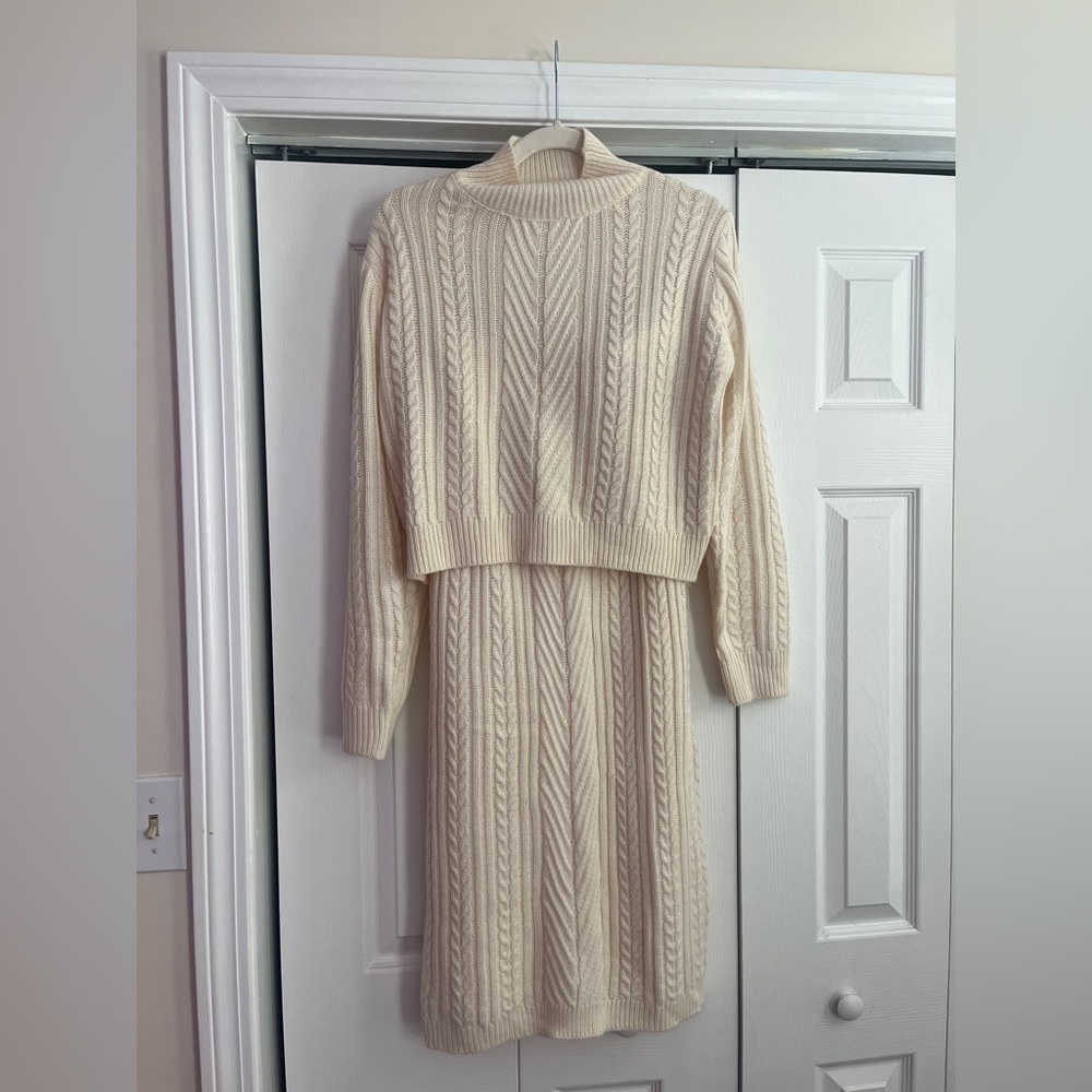 SHEIN Cable Knit Sweater Set